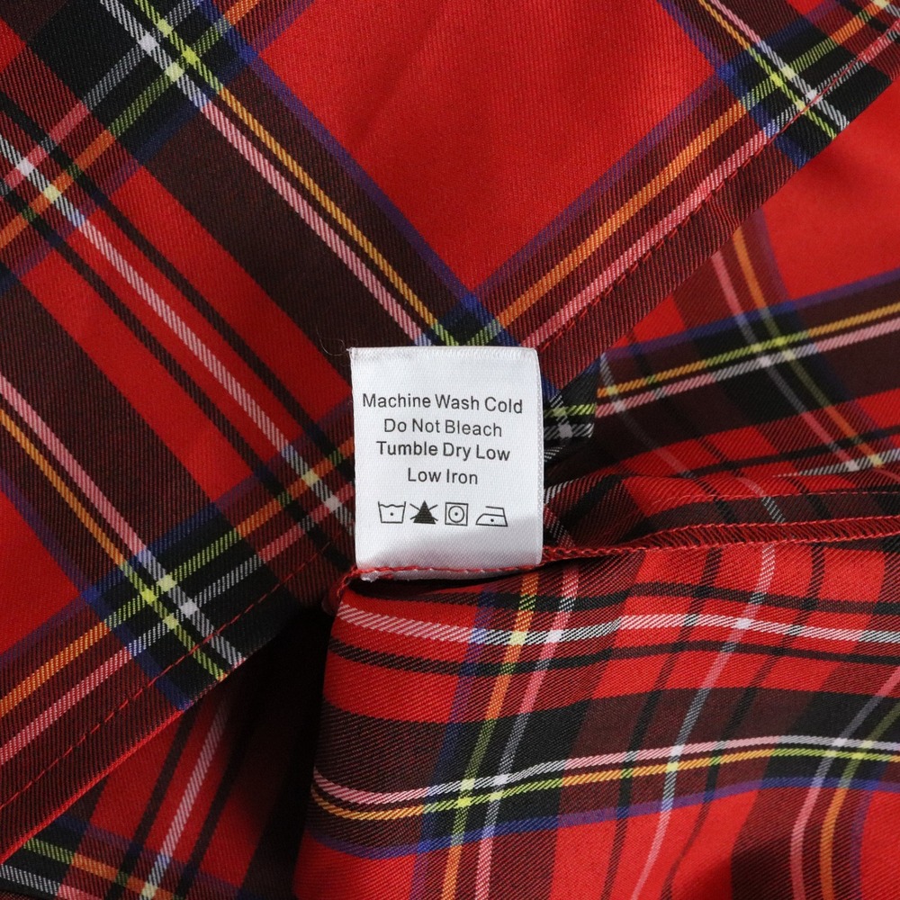 NWT Tuckernuck Daphne Dress Large Royal Stewart Tartan Plaid Ruffle Neck Tie - Picture 11 of 11